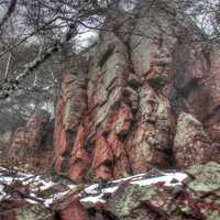 The side of the passage way at Devil's Lake State Park, Wisconsin