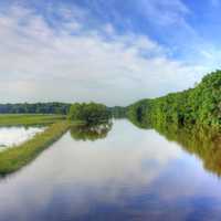 Rock River Floods on the Glacial Drumlin State Trail, Wisconsin