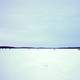 Ice fishing on the lake on Rock Lake, Wisconsin