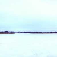 Winter on Rock Lake on the Glacial Drumlin State Trail, Wisconsin