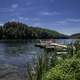 Dock and lake landscape at Governor Dodge State Park, Wisconsin