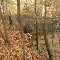 Overview of Stephen's Falls in Govenor Dodge State Park, Wisconsin