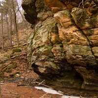 Rock Caves and landscape at Governor Dodge State Park, Wisconsin
