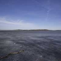Across the Semi-Frozen lake