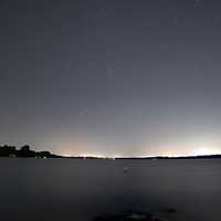 Stars in the sky above Lake Mendota