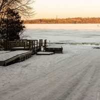 Dusk into the lake at Governor Nelson State Park, Wisconsin