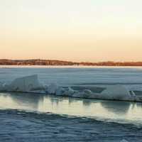 Icy lake at Governor Nelson State Park, Wisconsin