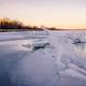 ice and snow on lake Mendota at Governor Nelson State Park, Wisconsin