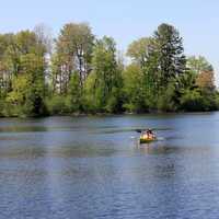 Kayakers Rowing in at Governor Thompson State Park, Wisconsin