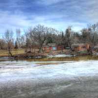 Landscape and Houses on the Great River Trail, Wisconsin