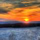 Lovely sunset on the Great River Trail, Wisconsin