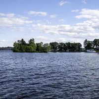 Lake and Water Landscape on Green lake