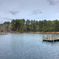 Looking at a lake at Hartman Creek State Park, Wisconsin