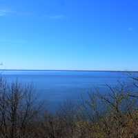 Looking at the horizon at High Cliff State Park, Wisconsin