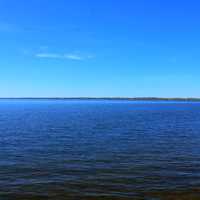 Looking over the lake at High Cliff State Park, Wisconsin