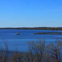 Fuller view of the lake at High Cliff State Park, Wisconsin