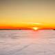 Sunset on the Icy Lake at High Cliff State Park, Wisconsin