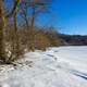 Winter shoreline at Lake Winnebago at High Cliff State Park, Wisconsin