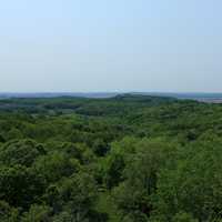 Landscape of the forest and hills at Hoffman Hills State Recreation Area, Wisconsin