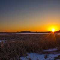 Sunset over the marsh at Horicon National Wildlife Reserve, Wisconsin