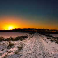 Colorful Sunset and sky at Horicon National Wildlife Refuge, Wisconsin