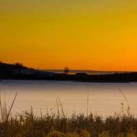 Orange Dusk Across the Snow at Horicon National Wildlife Reserve, Wisconsin