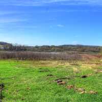 Blue skies and landscape on the Ice Age Trail, Wisconsin