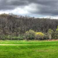 Dark Clouds over the forest on the Ice Age Trail, Wisconsin