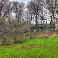 House Behind trees on the Ice Age Trail, Wisconsin