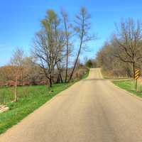 Road along the Marshlands on the Ice Age Trail, Wisconsin