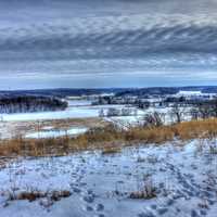 Snowy overlook on the Ice Age Trail, Wisconsin