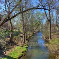 Stream through the neighborhood on the Ice Age Trail, Wisconsin