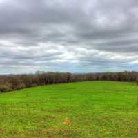 Trail scenery with clouds on the Ice Age Trail, Wisconsin