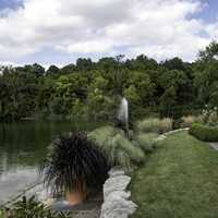 Landscape  by the lake at the gardens