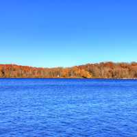 Across a moraine lake at Kettle Moraine North, Wisconsin