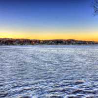 Dusk over the lake at Kettle Moraine North, Wisconsin