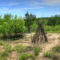 Tent Structure on the Bank at Kinnickinnic State Park, Wisconsin