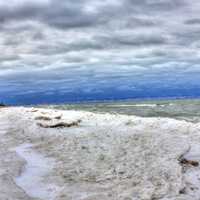 Snow Covered  Shores at Kohler-Andrae State Park, Wisconsin