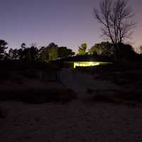 Visitor Center in the Dark at Kohler-Andrae State Park, Wisconsin