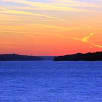 Dusk in the sky at Lake Geneva, Wisconsin