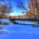 Bridge over the stream at Lake Kegonsa State Park, Wisconsin