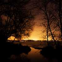 City Beyond the Trees at Lake Kegonsa State Park, Wisconsin