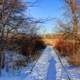 Snowy path at Lake Kegonsa State Park, Wisconsin