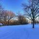 Winter landscape at Lake Kegonsa State Park, Wisconsin