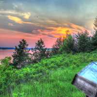 Artistic Sunset at Lake Kegonsa State Park, Wisconsin