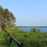 Looking at the lake at Lake Kegonsa State Park, Wisconsin