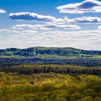 Close up of distant hill at Levis Mound