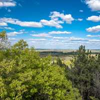 Clouds over the landscapes at Levis Mound, Wisconsin