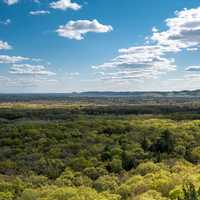 Landscape and clouds over the forest