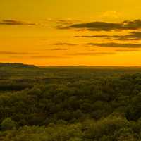 Orange Dusk Landscape at Levis Mound, Wisconsin